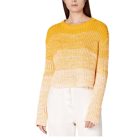 NWT: DEREK LAM 10 CROSBY | Layla Ombre Cropped Sweater - Picture 5 of 7